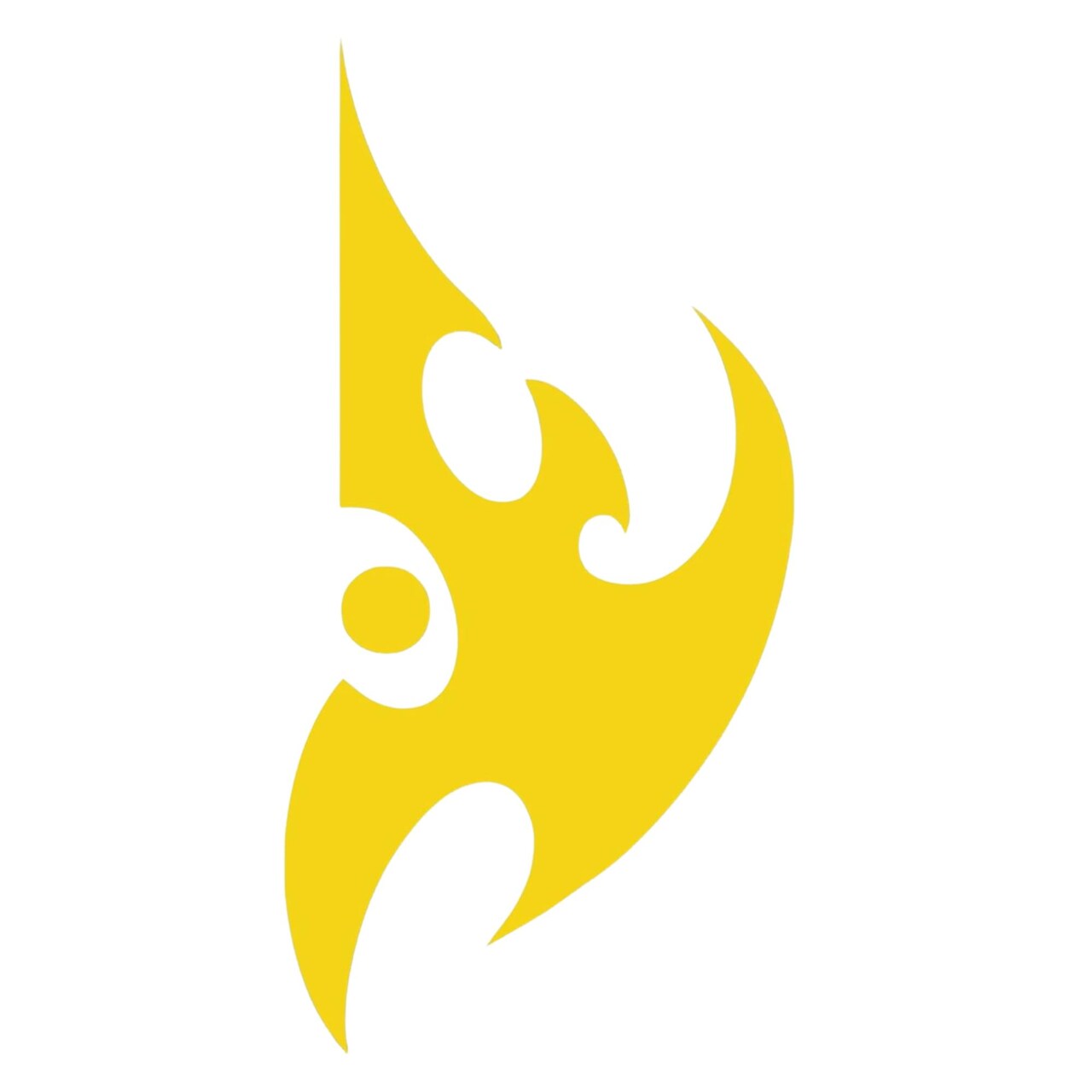 StarCraft II 5"x5" Die Cut Vinyl Decal Sticker: Protoss, Yellow